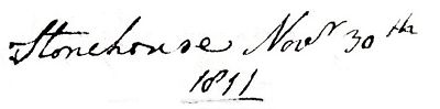 Atcherley, Christiana - letter 1811 header