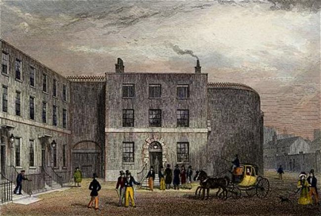 King's Bench Prison, principal entrance, 1828