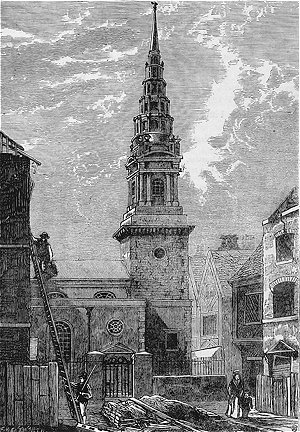 London, St Bride, Fleet Street - 1824